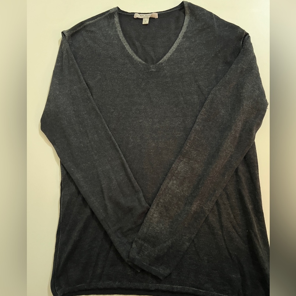John Varvatos “Artisan” Sweater - Silk Cashmere - V-Neck Black, size med